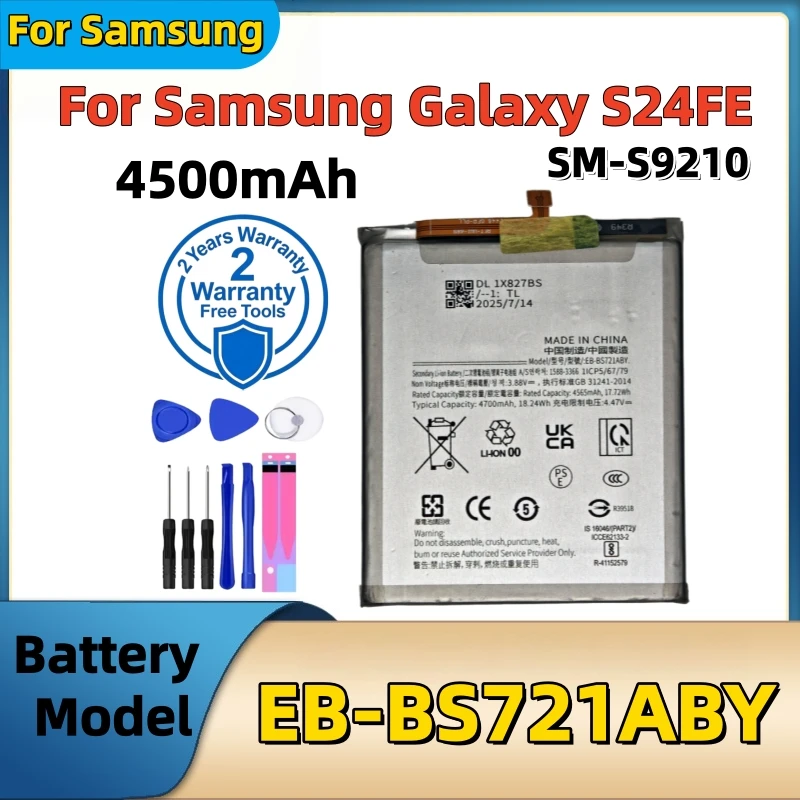 High quality lithium battery For Samsung Galaxy S24FE S24 FE EB-BS721ABY 4700mah Mobile Phone Battery
