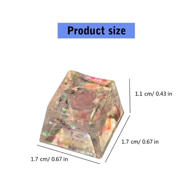 OEM Floral Resin Keycap Translucently Epoxy Camellia for Mechanical Keyboards