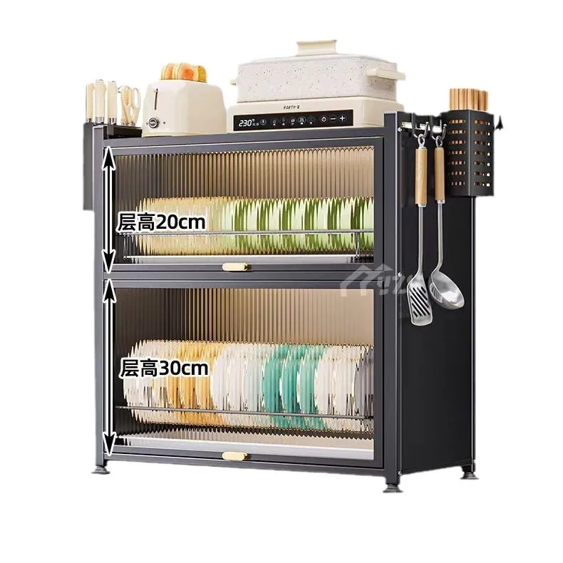 

DSA Kitchen Dust-proof Cupboard Shelves Drain Racks Countertops Household Doors Chopsticks Dishes Shelves Storage Cabinets