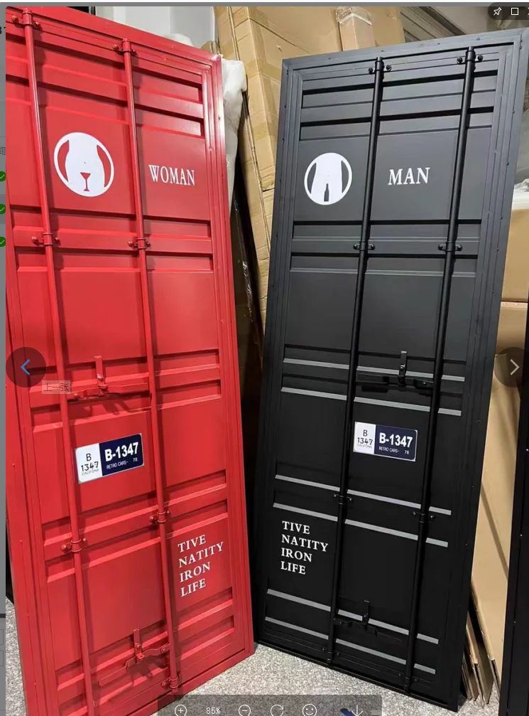 Wholesale Custom Restroom Kitchen Metal Door Container Style Custom Size Single Door Swing Door Bar Restaurant Decoration