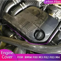 Carbon Fiber Front Engine Cover Trim for BMW F80 M3 F82 F83 M4 2014-2019 Car Hood Inside Engine Cover Trim Hood Bonnet Protector