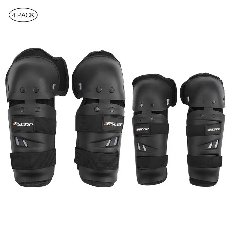 

Kneepad Elbow 4PCS/Set Long Leggings Shatter-resistant Elbow Knee Pad Protection Shin Guards Outdoor Riding Safety Gear