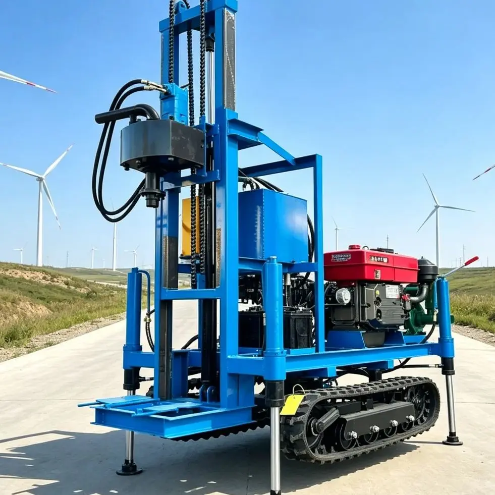Customized Spot Supply Small Diesel‑Powered Hydraulic Crawler Water Well Drilling Rig for Civil Water Intake