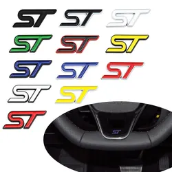 Small Metal ST Badge Emblem Car Steering wheel sticker For Ford Focus Fiesta kuga Escape Crvze Mondeo Mk2 Mk3 Mk4 Mk5