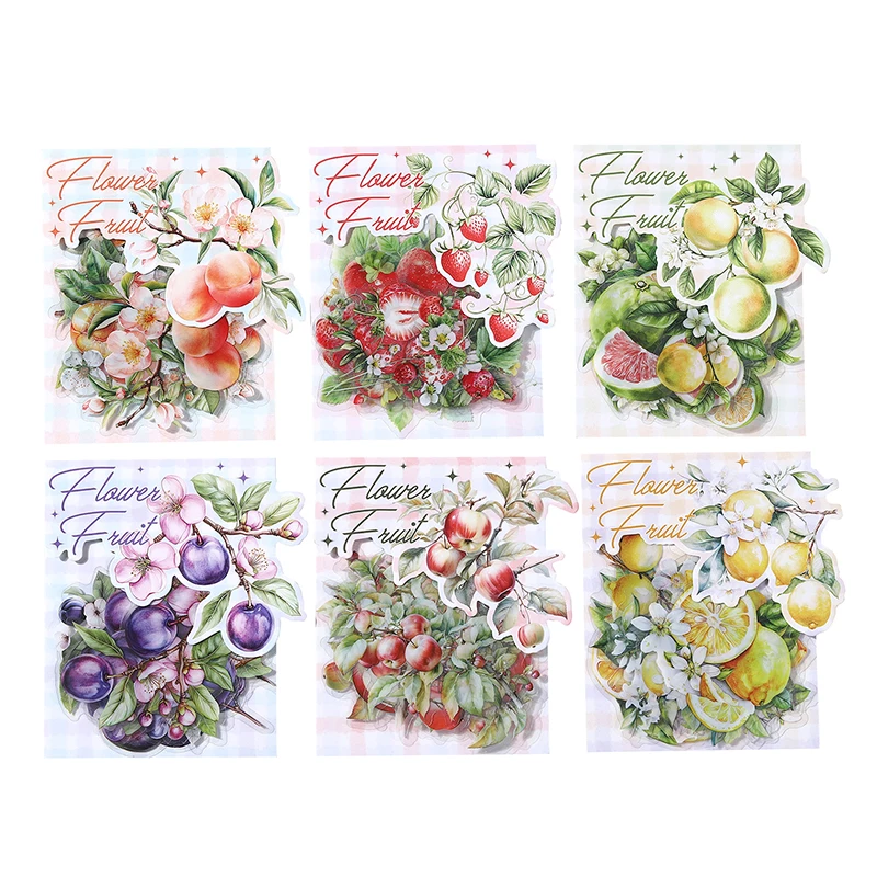

12packs/LOT Fruit and Flower Fragrance series cute lovely retro decorative PET sticker