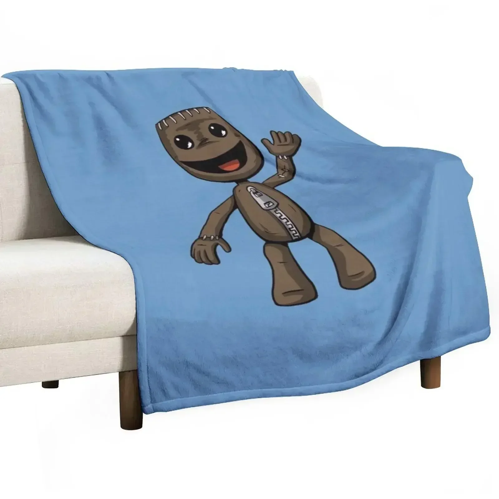 Sackboy Throw Blanket Beach Furry Camping Blankets