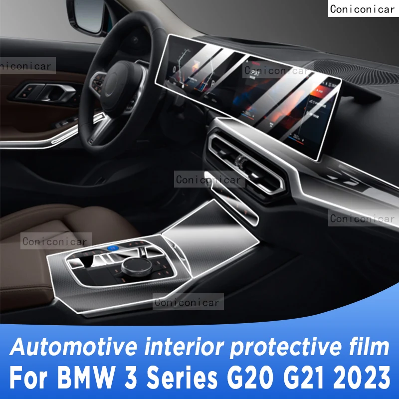 

For BMW 3 Series G20 G21 2023 Gearbox Panel Navigation Automotive Interior Screen Protective Film TPU Anti-Scratch