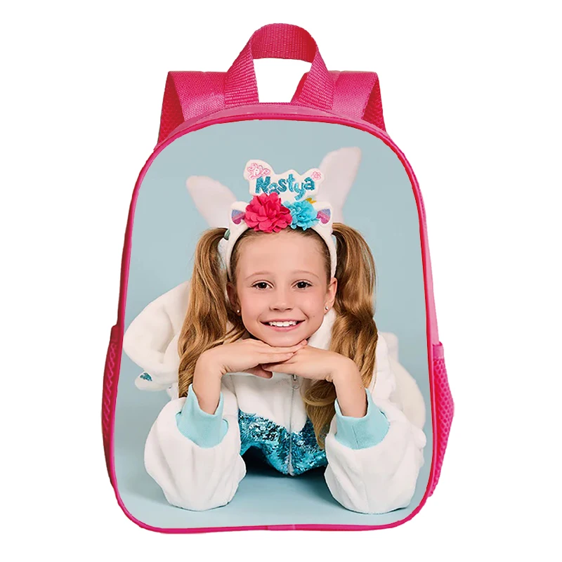 12 inch Like Nastya Kawaii Backpack for Preschool Girls Portable Kindergarten Schoolbag Kids Cute Backpack Childcare Mochila