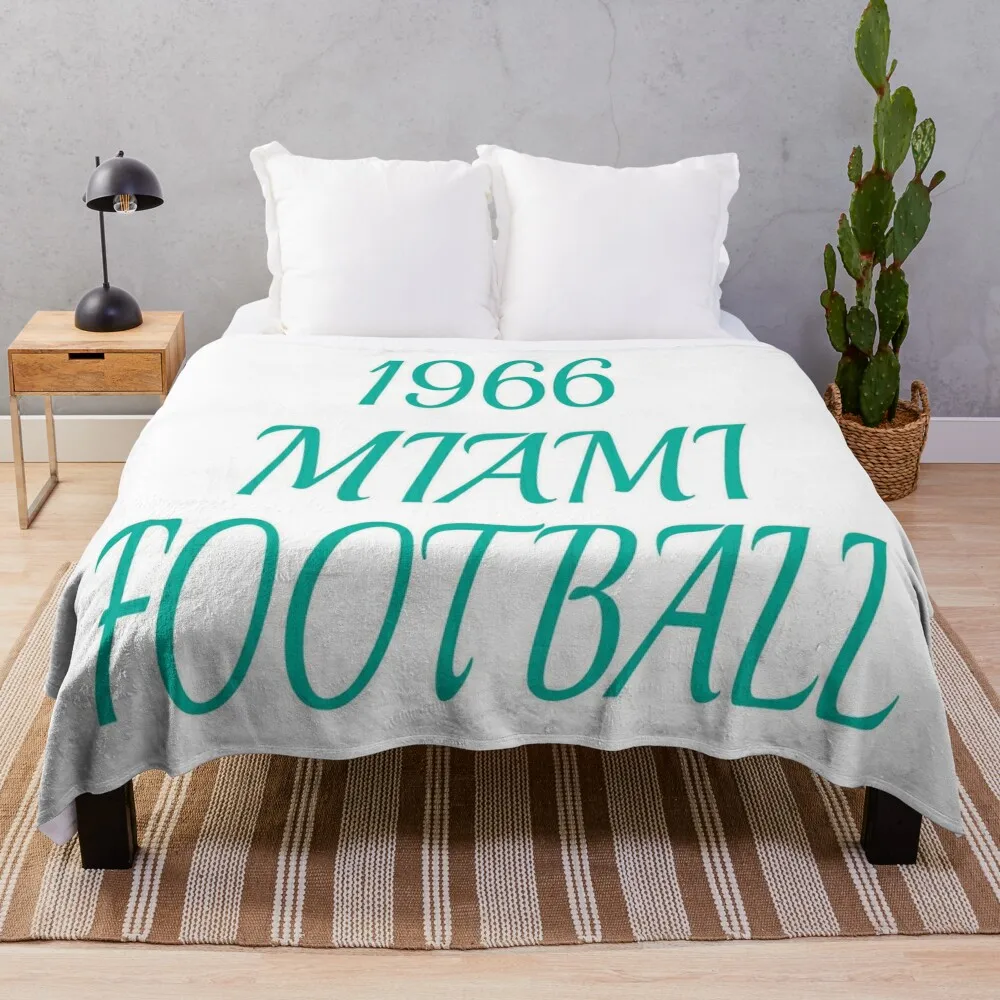 

1966 Miami Football Classic Throw Blanket Summer Beddings valentine gift ideas Blankets