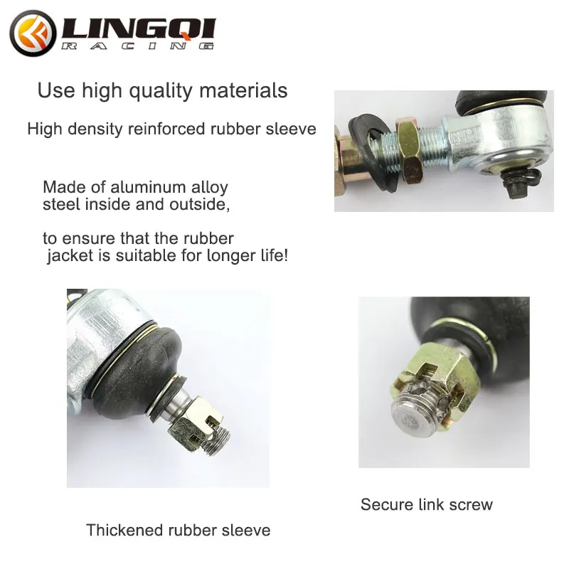 LINGQI Adjustable Ball joint Kit With Nozzle ATV Tie Rod End Fit For 110cc 125cc Electric Dirt Bike UTV Quad Go Kart Buggy