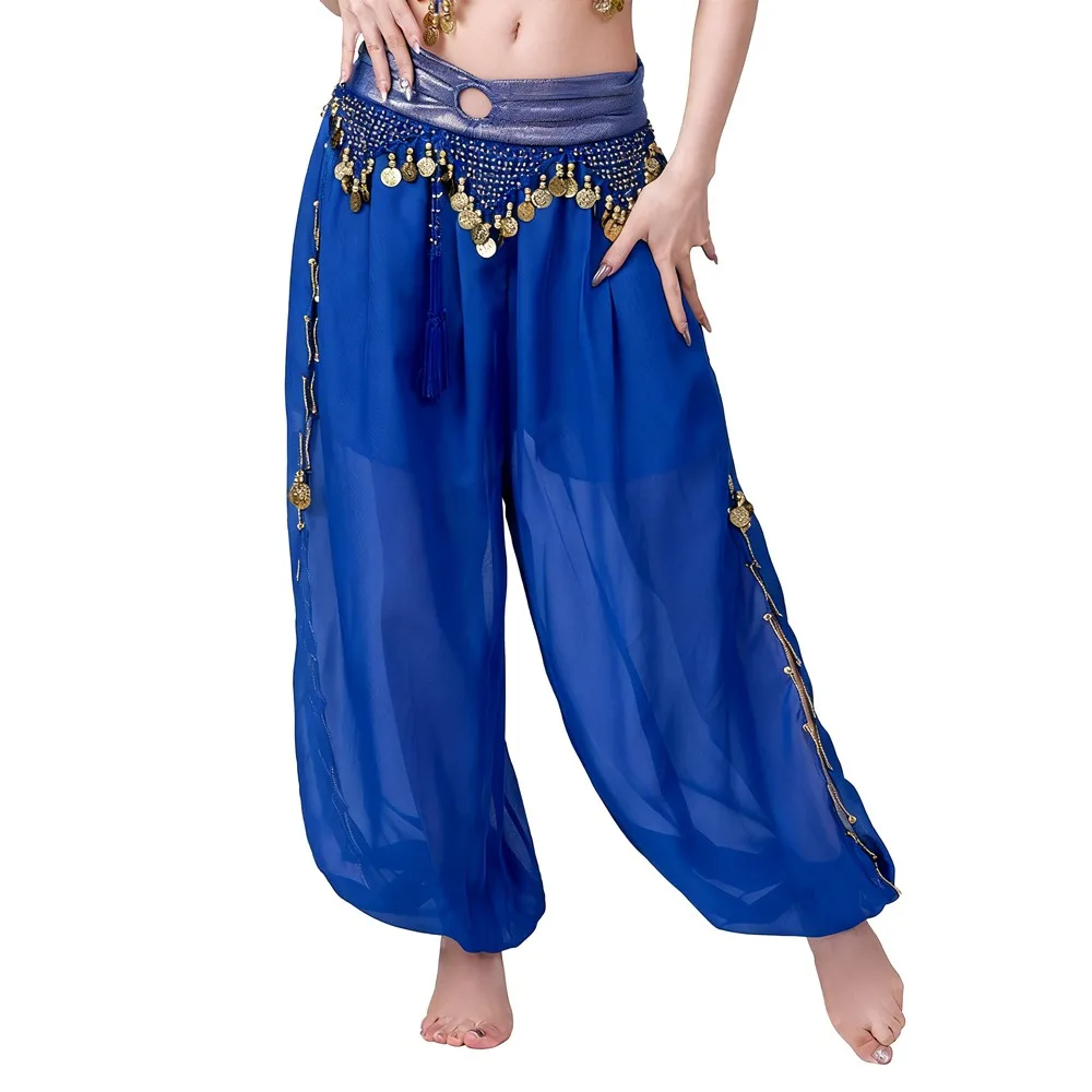 

Fashion Sequin Belly Dance Pants Loose Tassel Loose Pants Performance Wear Belly Dance Accessories Show Costumes Women