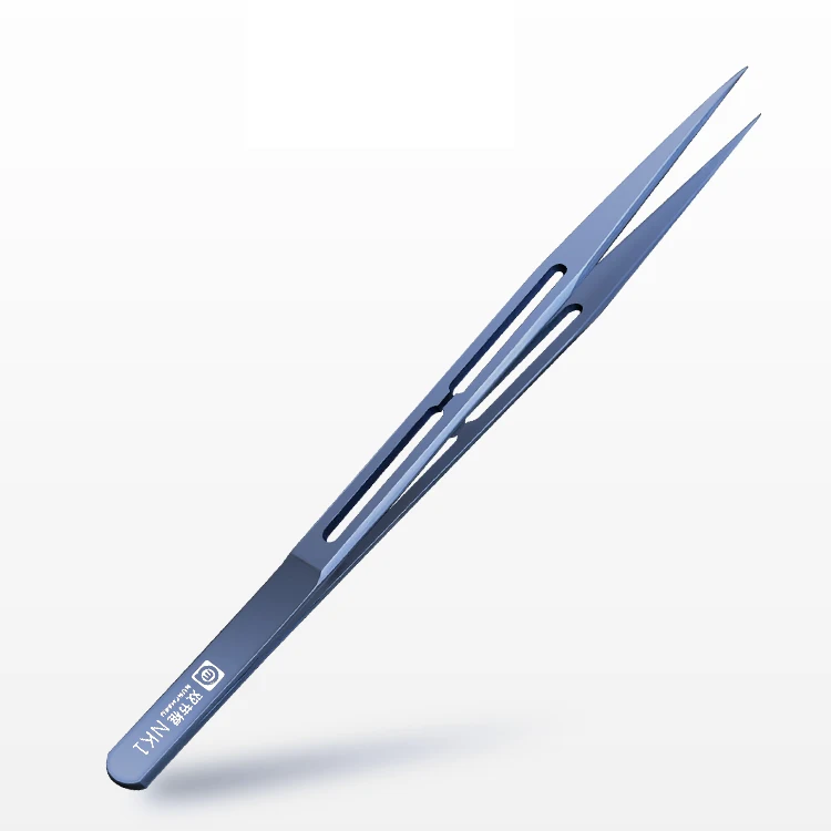 Titanium alloy tweezers Ultra light only 8g straight/curved Precision Tweezers for Mobile Phone IC Chip BGA SMD Repair tools