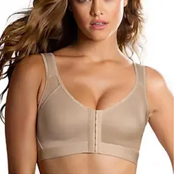 Intimo con cintura correttiva a forma di gobba per donna con bottone anteriore, Design sottile, petto grande, reggiseno piccolo, senza anello in acciaio, sport, T