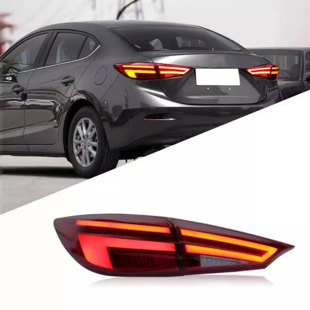 For Mazda3 Axela 2014-2019 Convert Car Taillight Through Lamp Assembly Brake Light Daytime Running Light Turn signal
