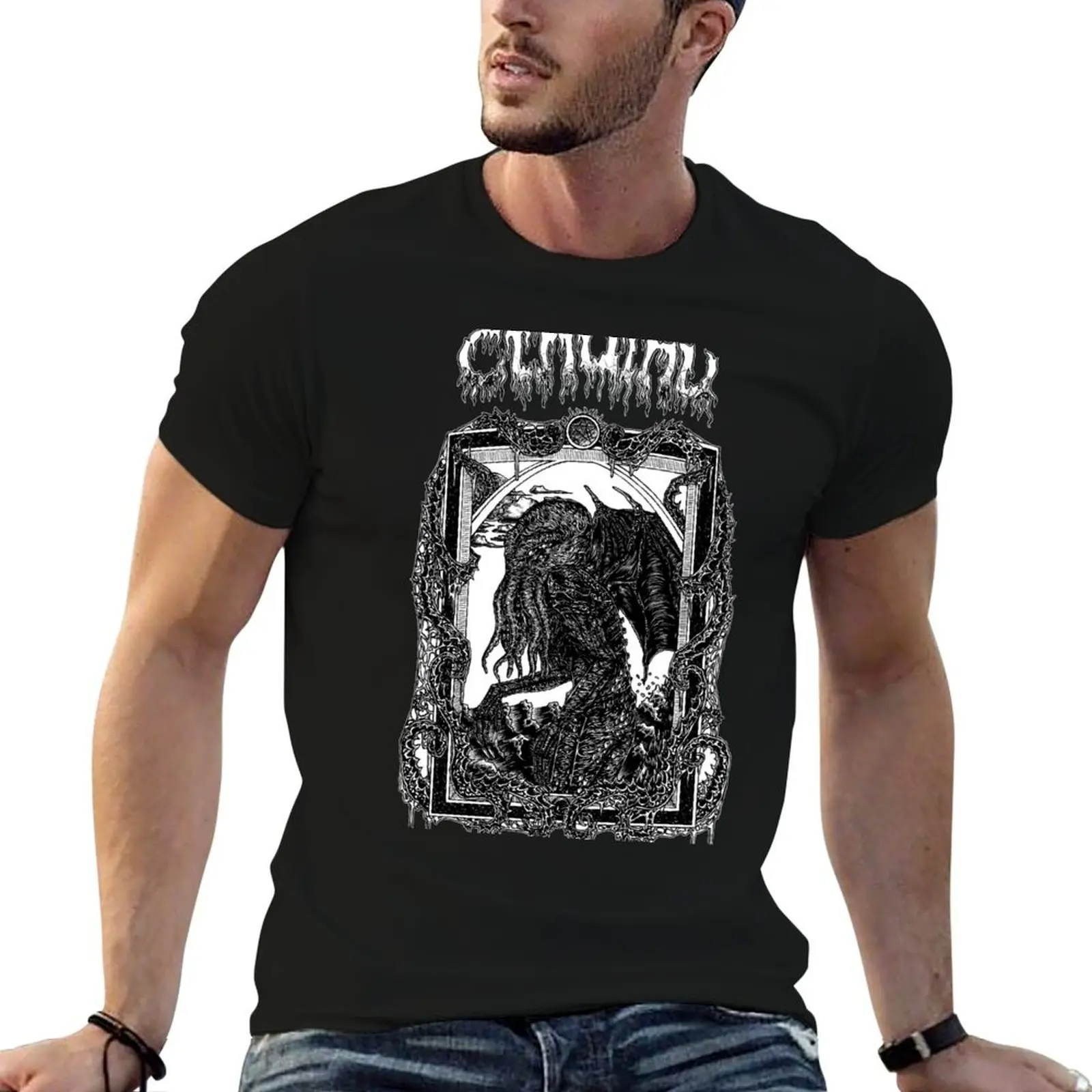 

Cthulhu Has Risen T-Shirt anime t shirts for man t shirts with prints T-Shirt