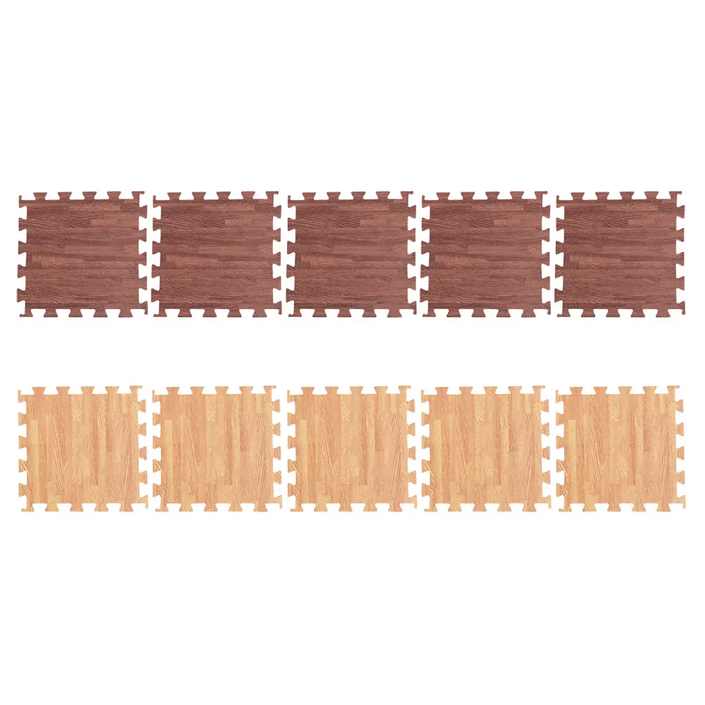 

10 Pcs EVA Foam Floor Mats Puzzle Tiles Interlocking Soft Wood Grain Baby Play Gym Flooring 30x30cm Thickened Crawling Pad Anti