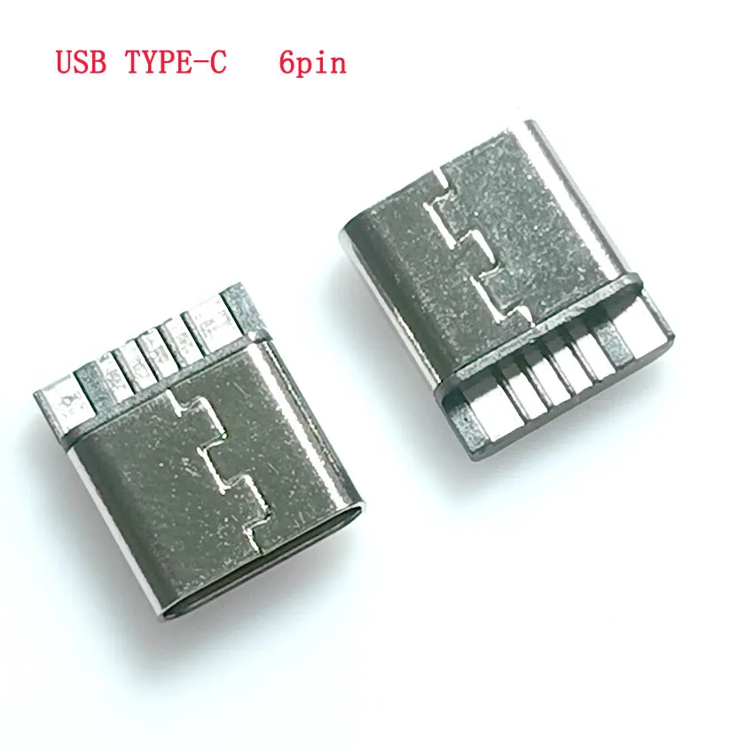 5PCS USB Type-C Welding Wire Type Female Base 2Pin/6pin Short Body 10.0 Simple Model