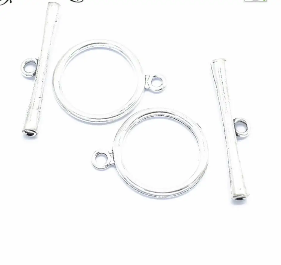 

5Sets Silver Color OT Clasp Connector Toggle 36*8MM Clasps 29*24MM Buckle For Jewelry Making DIY Bracelet Necklace F0941