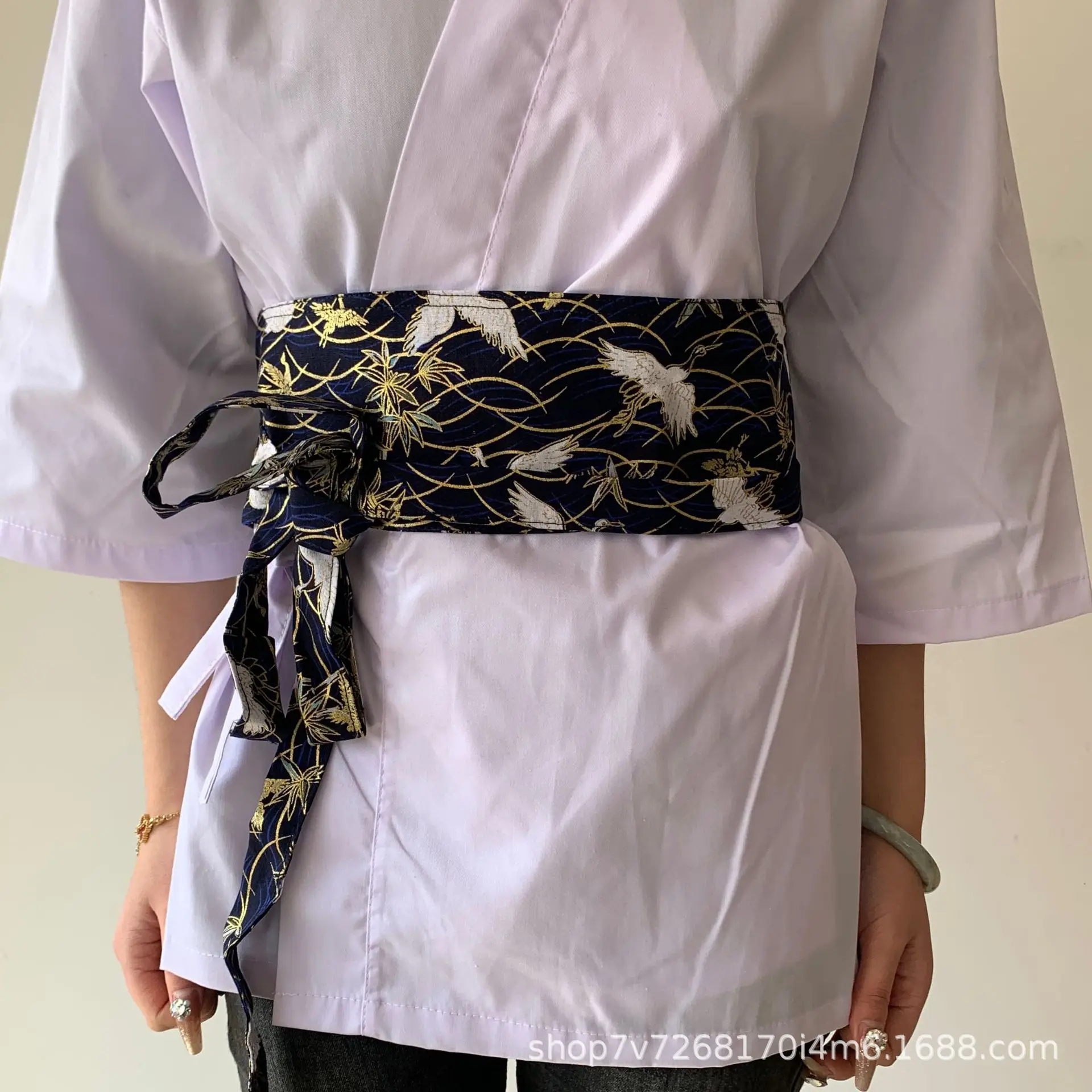 

Японский пояс с поясом, регулируемая униформа для ресторана суши, фартук для ожидания для женщин и мужчин