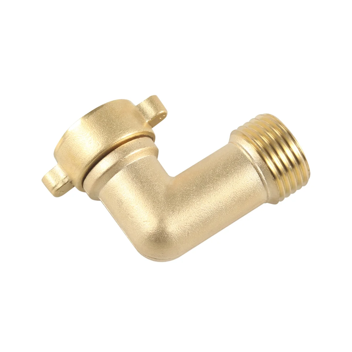 RV City Water Fill Inlet Flange Brass with Hose Elbow Check Valve Hookup Connector for Trailer Marine, 90 Degree