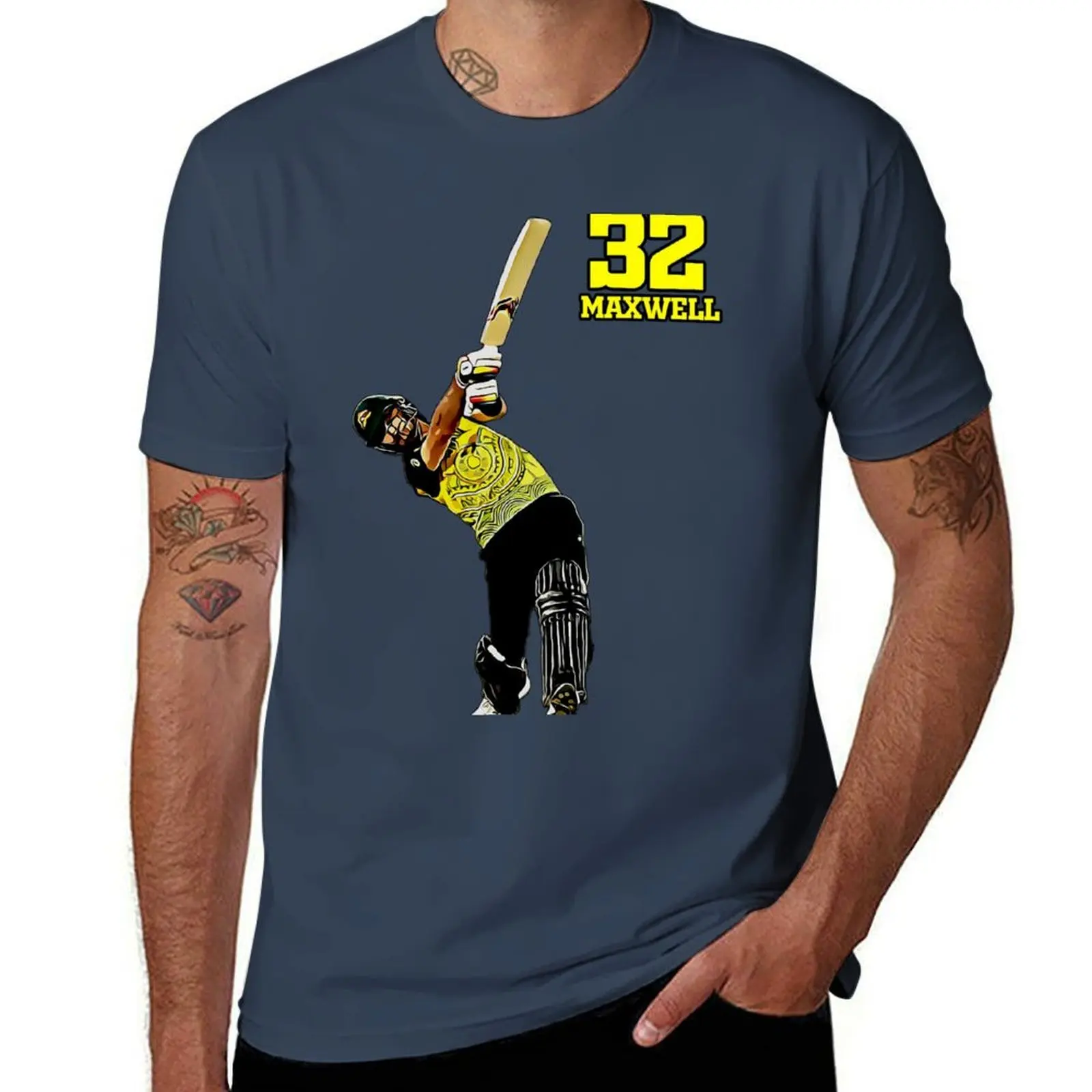 

Glenn Maxwell-Australian Cricket Player-T20 All Rounder T-Shirt Work Wear Lightweight Tee