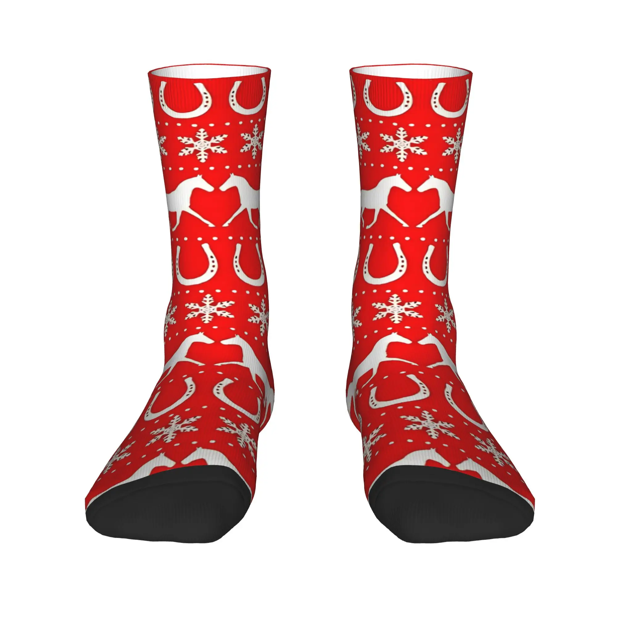 Couple Socks Horse Rider Christmas Sweater     Stockings Spring Funny Soft Socks Pattern Climbing Anti Skid Socks
