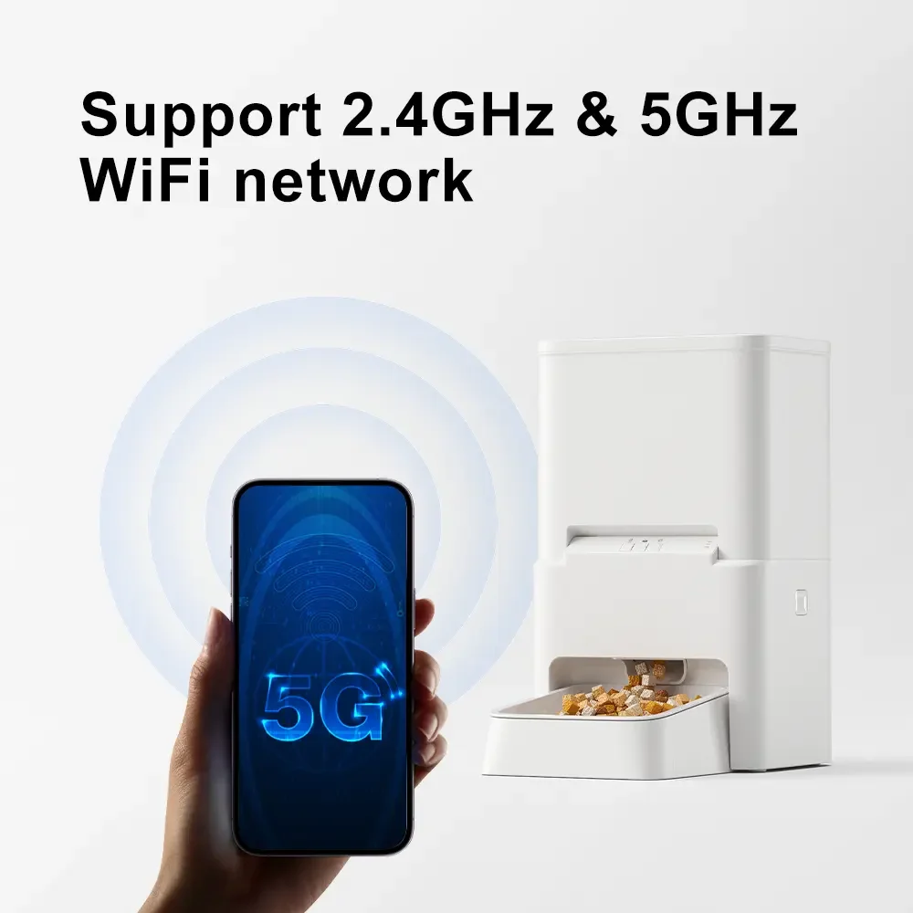 App Control 6L Automatic Pet Feeder Recording up to 10 Meals Pet Feeder Wifi Remote Intelligent Dog Cat Feeder