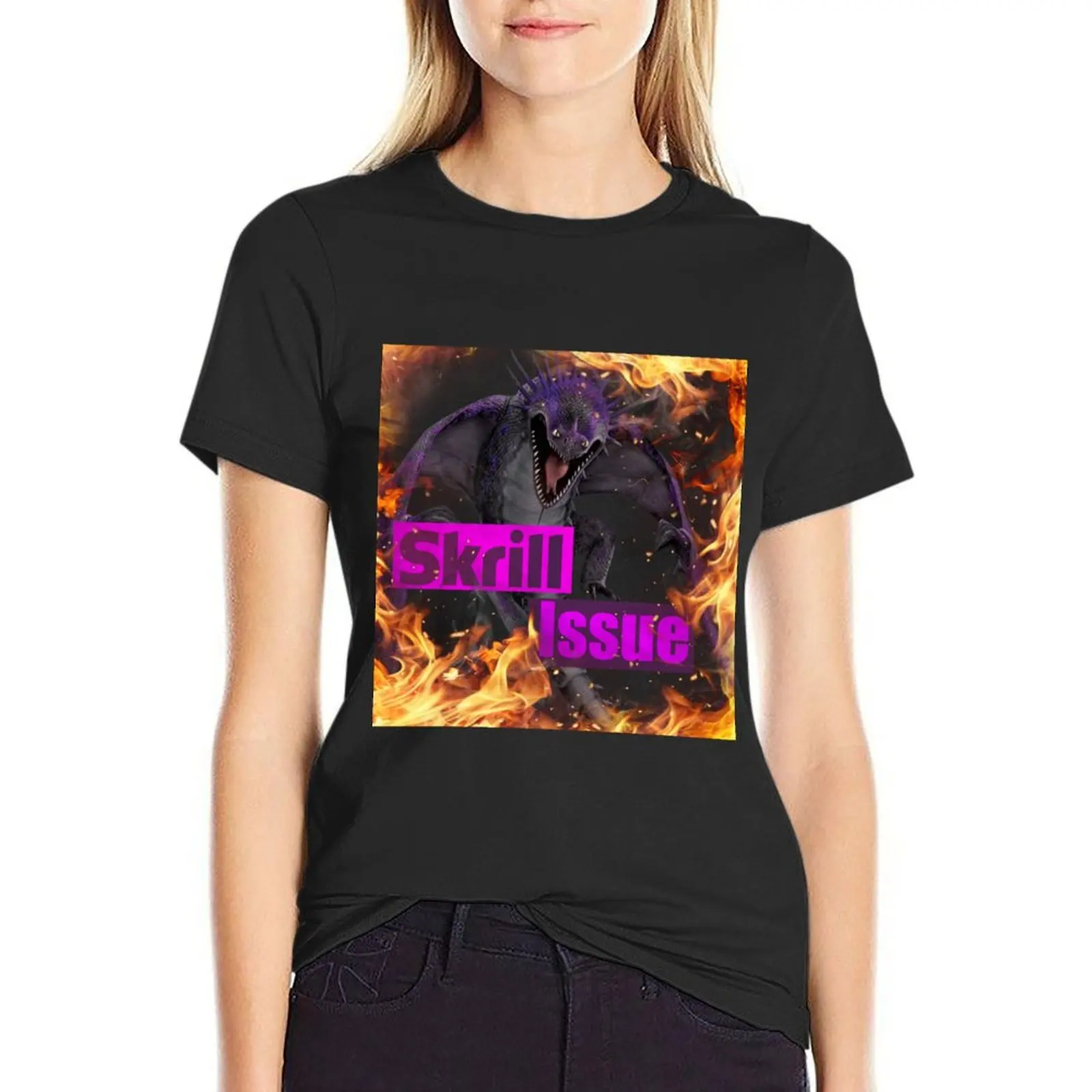 

Skrill Issue T-Shirt blacks anime kawaii clothes cotton t shirts Women