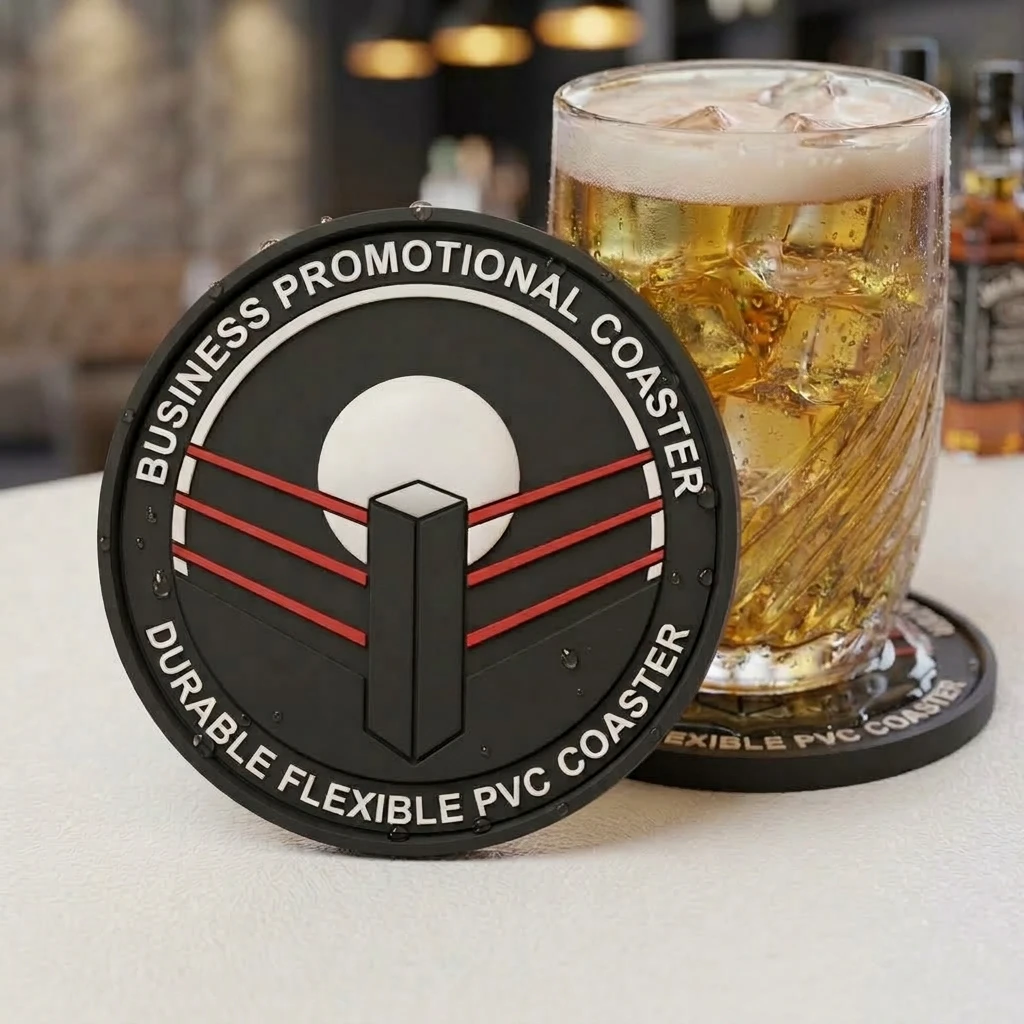 Any Shape Custom Logo Soft PVC Coaster Rubber Drink Cup Mat Home Bar Table Protection Pad