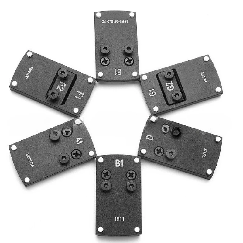لوحة تثبيت للبصريات المعدنية باستخدام الحاسب الآلي لبيريتا 1911 S&W M&P HK UPS TS9 Glock fit Doctor Burris Frenzy قاعدة نطاق نقطة حمراء صغيرة #3