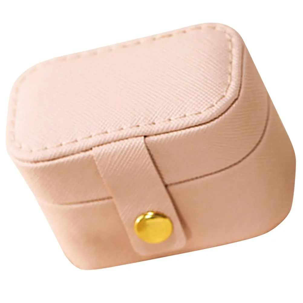 

Mini Jewelry Storage Box Premium Travel Ring Holder Portable Small Jewelry Case Compact Organizer for Earrings Rings