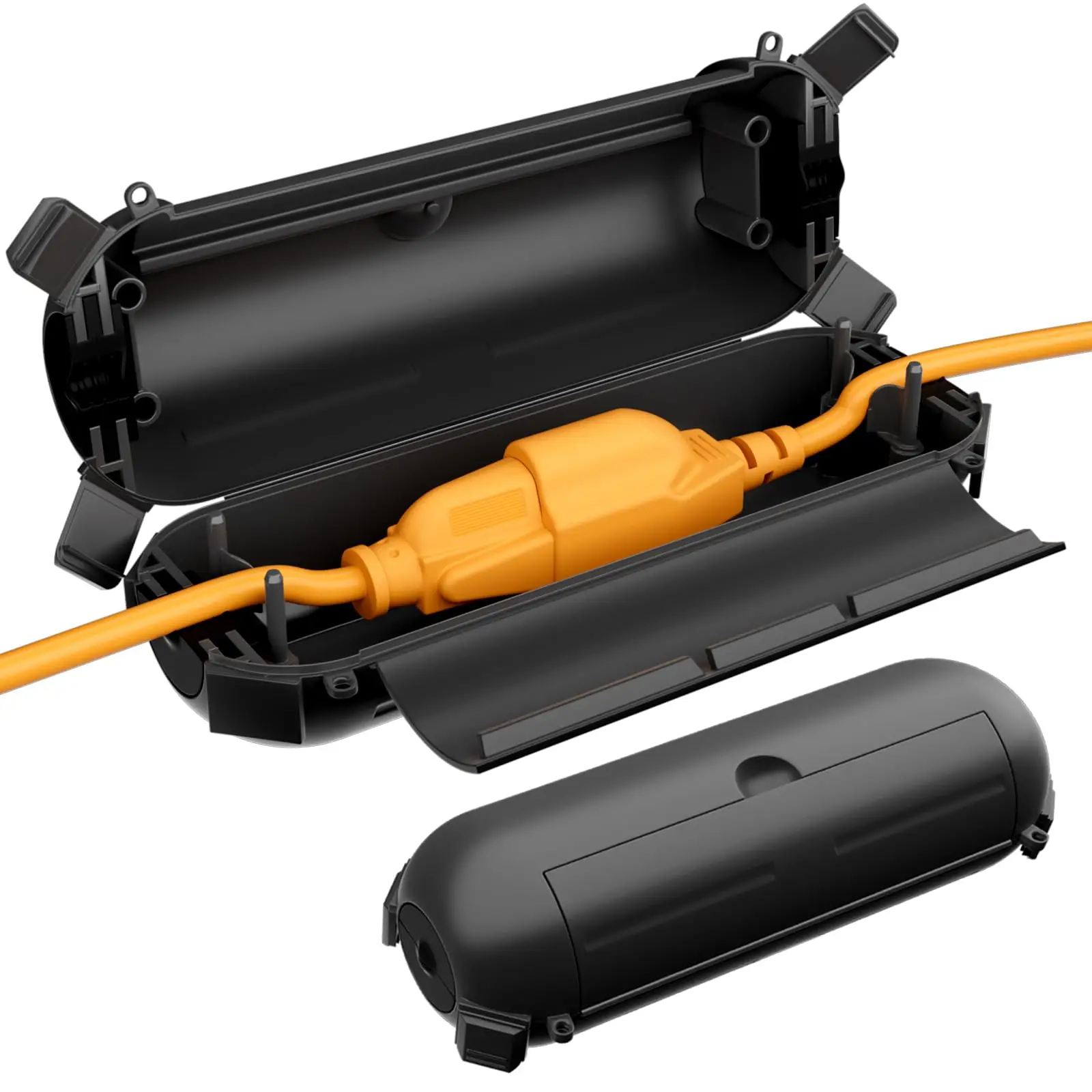 2Pcs Outdoor Electrical Boxes Waterproof Covers for Power Strip/Outdoor Plug Weatherproof Connection Boxes Extension Cord Cover