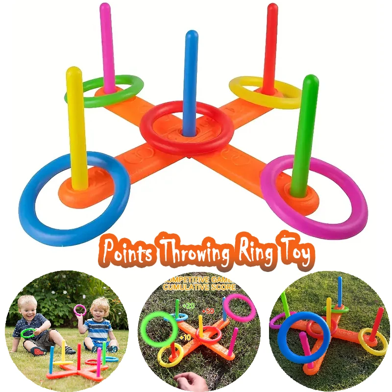 Zabawki do rzucania pierścieniami, pętla do rzucania, zabawka z końcówką do rzucania dla rodziców i dzieci, interaktywna zabawa na świeżym powietrzu, sporty rekreacyjne.