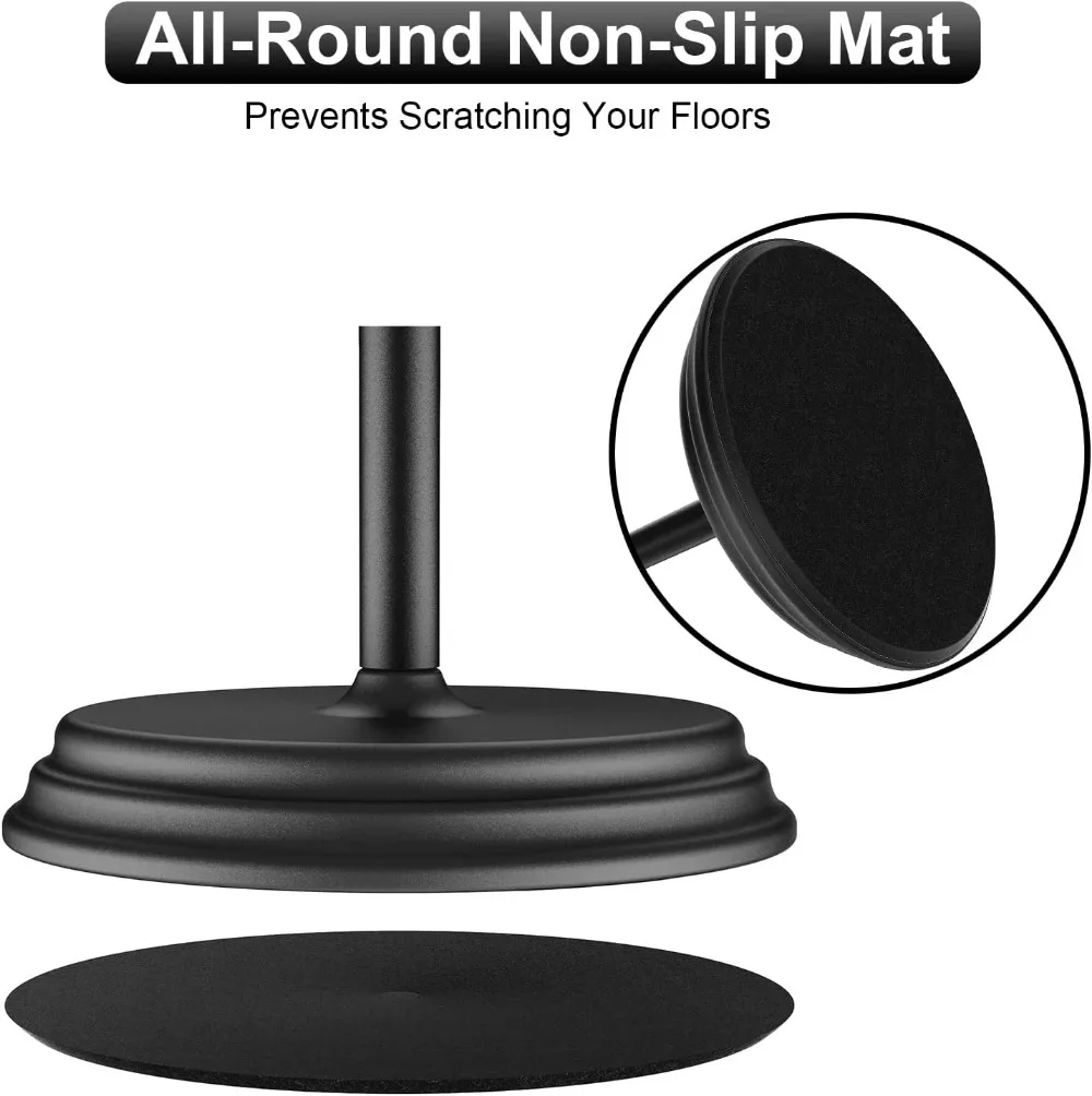 Free Standing Toilet Paper Holder with Storage, Rustproof Metal Tissue Roll Stand for Bathroom, Space Saving, Easy Setup, Black view 4