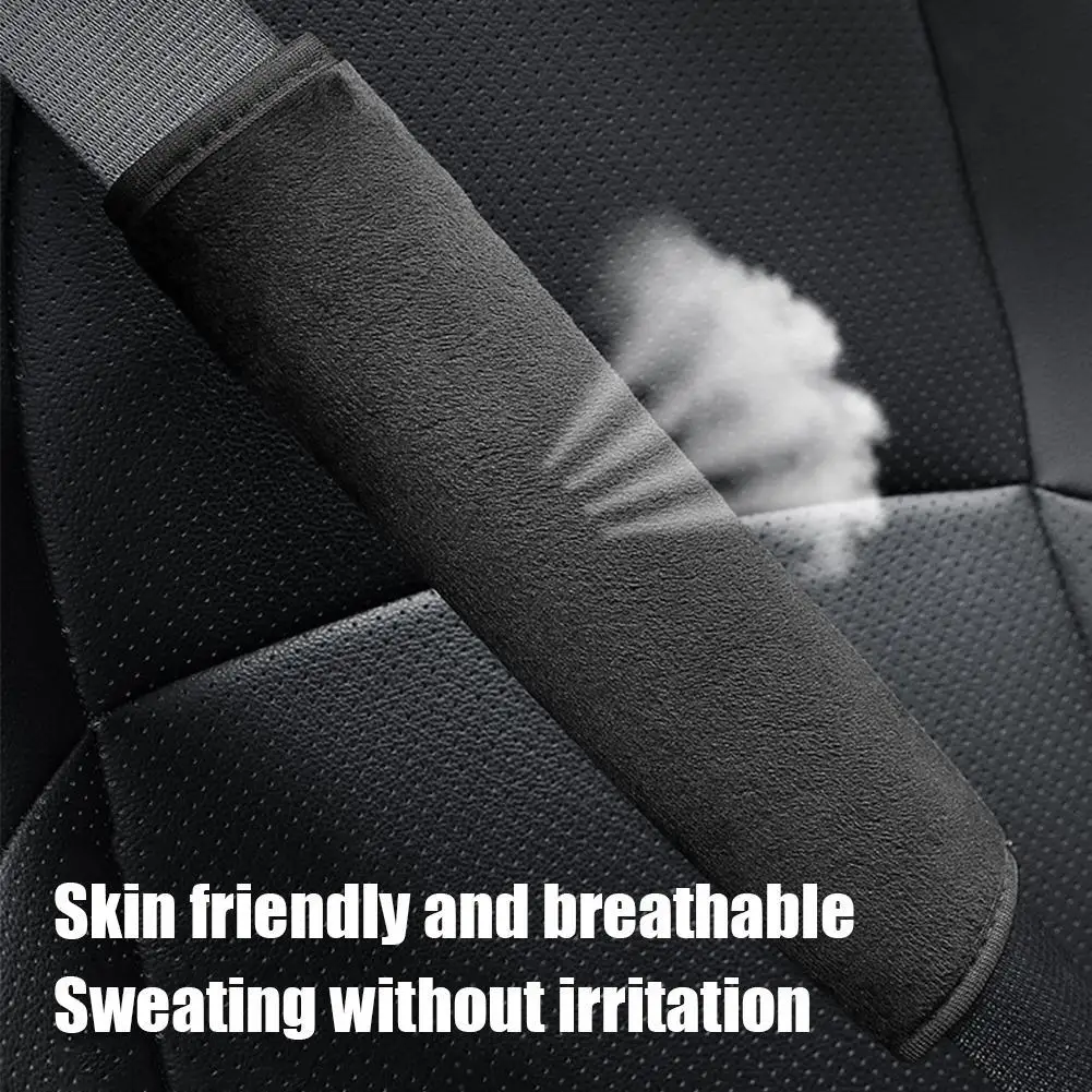 2pc Universal Car Safety Belt Cover Adjustable Seat Pad Accessories Car Covers Cover Shoulder Belt Strap Shoulder Protector S7C4