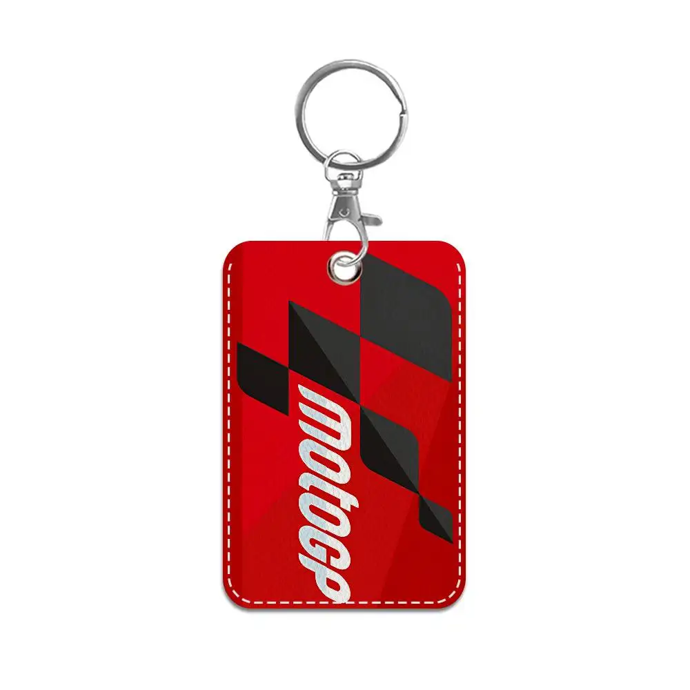 Moto GP Motorcycle Holder Keychain With Keychain For Access Card Bus Pass & Card Credit ID Bank Card Protective Case