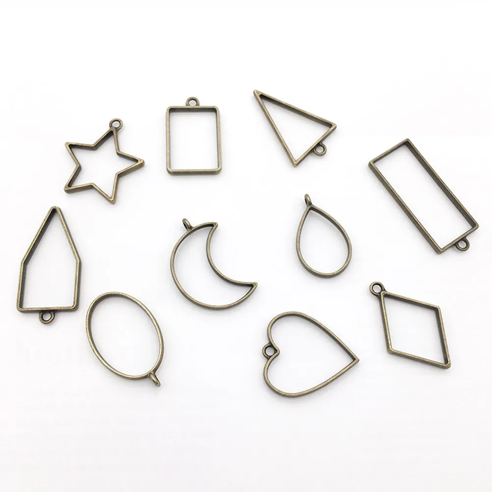 30Pcs Alloy Pendant Charm Metal DIY Hollow Out Geometric Necklace Jewelry Making Pendant for Women Jewelry Making Pendants