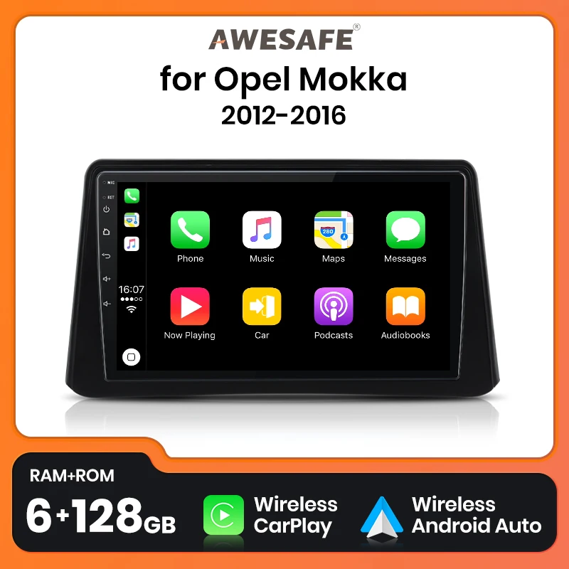 AWESAFE PX9 Plus Car Radio For  Opel Mokka 2012 - 2016 wireless CarPlay Android Auto No 2 din 2din DVD