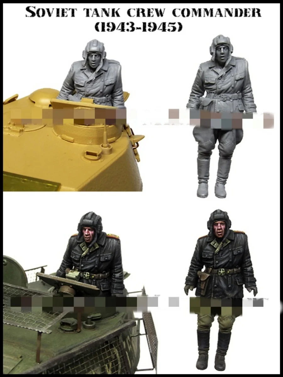 1/35 Harz Figur unbemalt Modell Kit, militärisches Thema, sowjetische Panzer mannschaft Kommandant, unmontiert und unbemalt gk, 853r