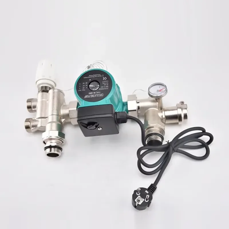 H1002 Durable Modern Thermostat Design Brass Hydronic Thermo Blending Valve UFH Floor Heating Thermostatic Mixing Apartments