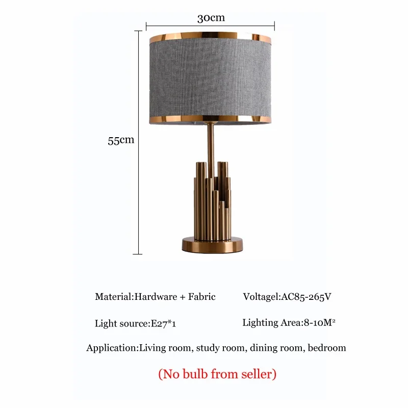 Postmodern Light Luxury American Table Lamp Designer Hotel Room Living Room Study Bedroom Bedside Decor Lamp Reading lights