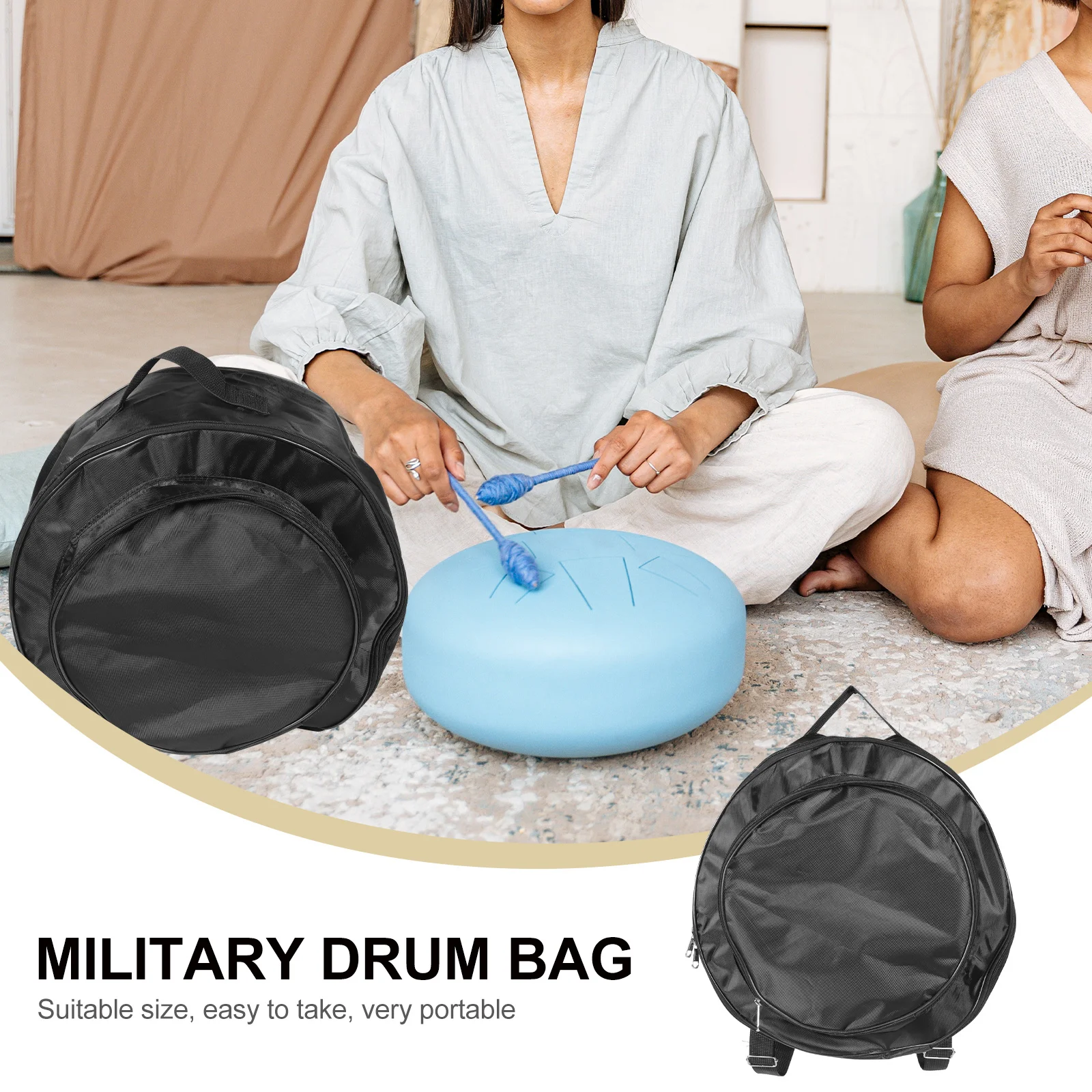 

Portable Snare Drum Bag Heavy Duty Oxford Material Storage Carry Pouch for Drumsticks Waterproof Protection Case for Outdoor