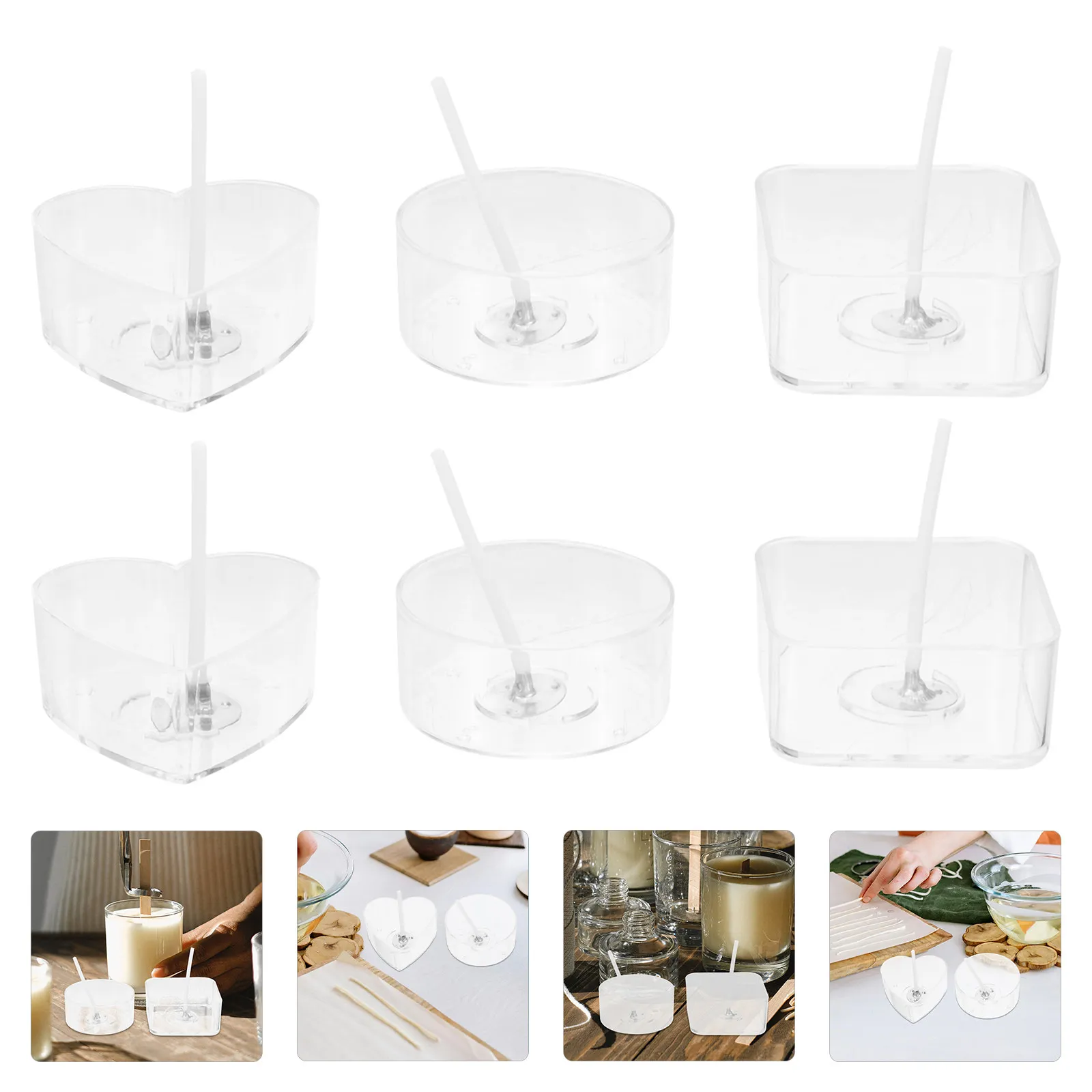 1Set Tea Light Cup Simple Plastic Insert Decorative Holder Home Wedding Decor Wax Drip Protector