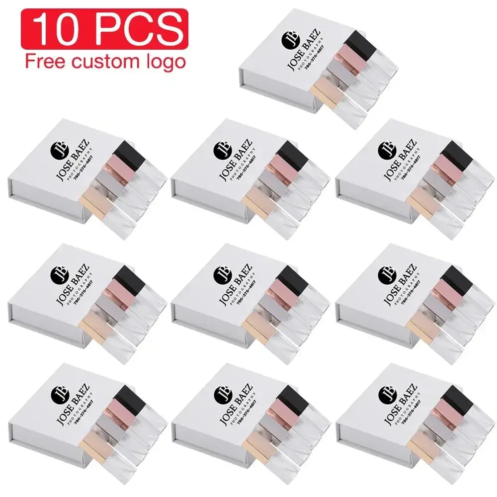 JASTER 10 PCS LOT USB Flash Drive Crystal Wedding Gift Pen Drive Free Custom Logo Memory Stick Rose gold Pendrive 128GB 32 64 GB