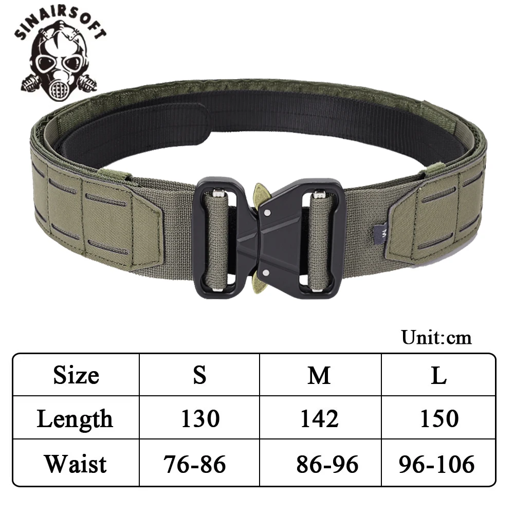 2 Inch New Tactical Belt Quick Release Metal Buckle Laser MOLLE Mens Multi-camo Belts Hunting clothing Accessories