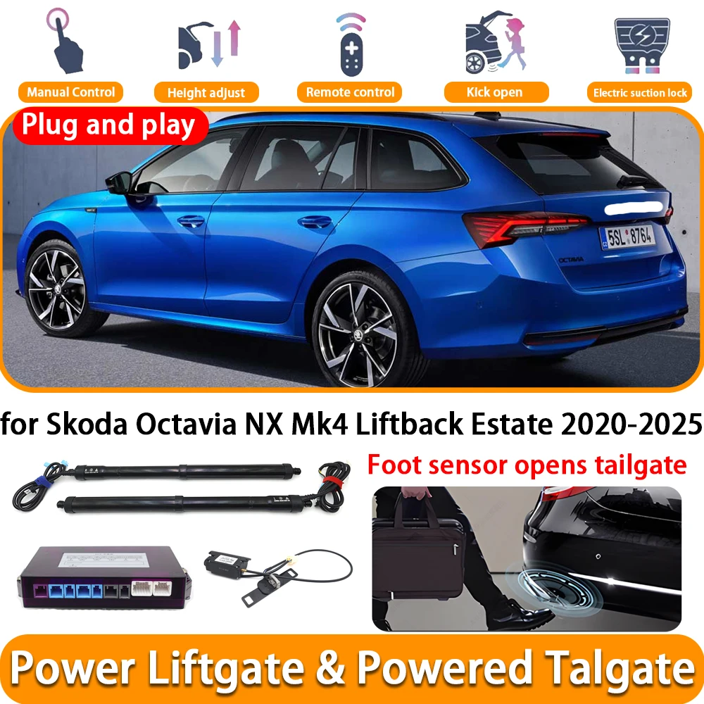 for Skoda Octavia NX Mk4 Liftback Estate 2020-2025 OEM Electric Automatic Powered Tailgate Power Liftgate System Trunk Lift Kit
