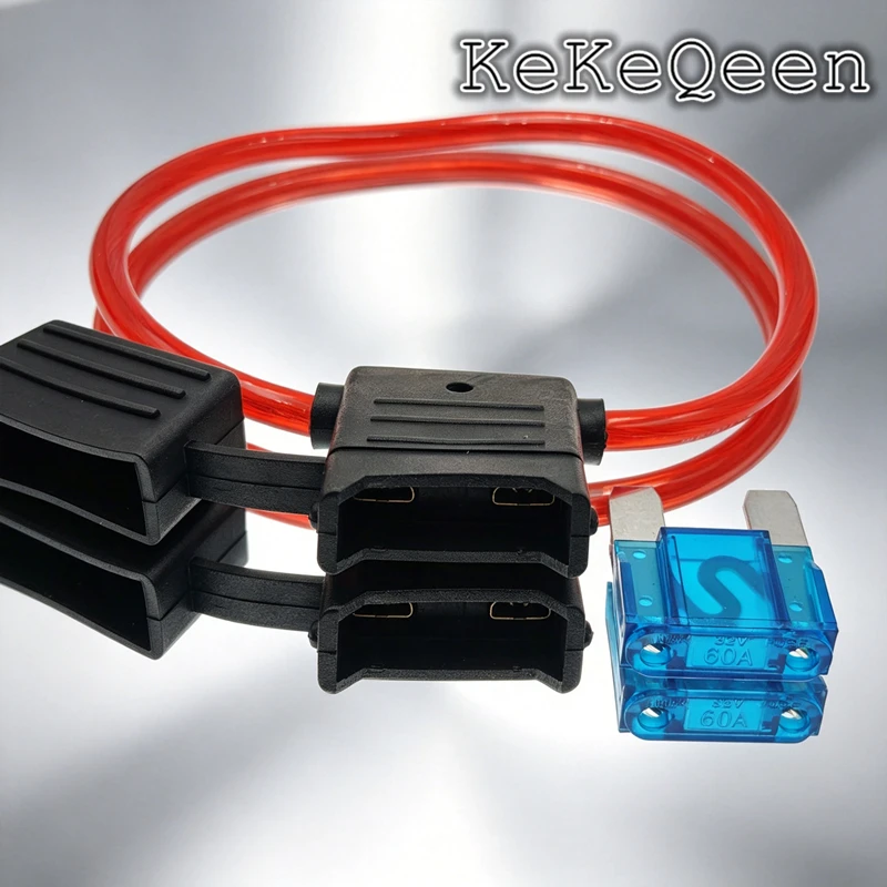 1set Inline Auto Blade Fuse Holder 8AWG Fuse Holder MAXI Fuse Holder With 26cm Wire Plastic Cover with 60A MAXI FUSE