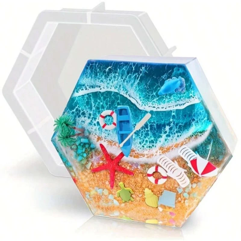 

Upgraded Hexagonal Resin Casting Silicone Mold, Deep Epoxy Resin Mold, Home Wall Desktop Decoration, Flower Preservation