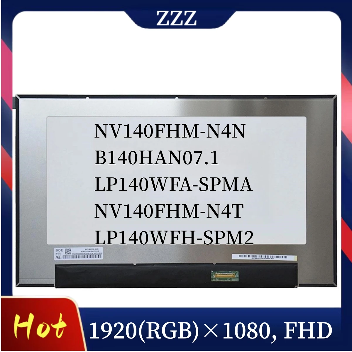 14'' Laptop FHD LCD Screen NV140FHM-N4N B140HAN07.1 LP140WFA-SPMA NV140FHM-N4T LP140WFH-SPM2 IPS 1920x1080 30Pins Display Matrix