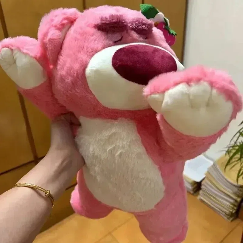 Disney Toy Story Lotso mignon ours fraise canapé en peluche oreiller jouets en peluche enfants filles amis Festivals cadeau d'anniversaire 90 cm
